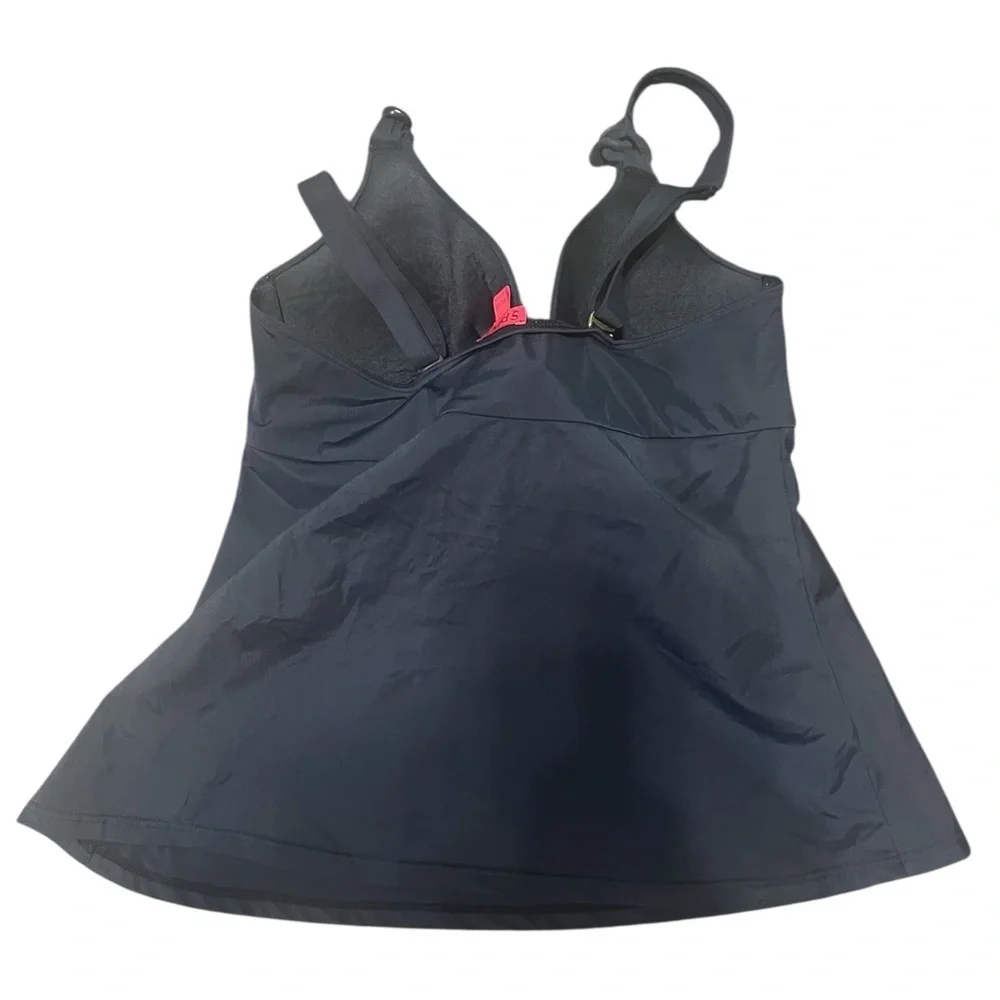 Spanx Bra Llelujah Women's Black Swim Tankini Top size 10D/DD